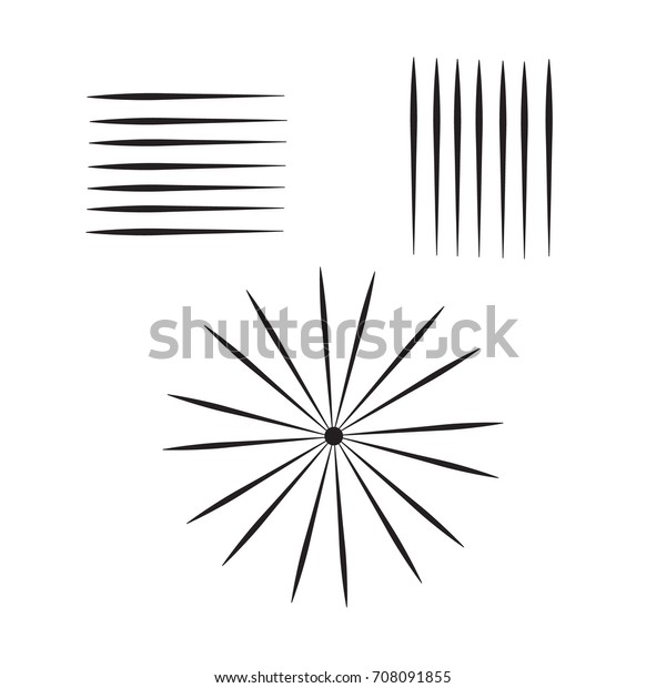 Vector Speed Lines Sketch Force Motion Stock Vector Royalty