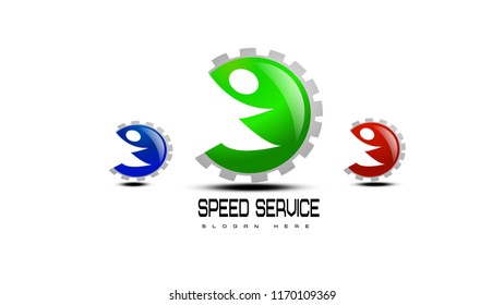 Vector Speed Service Logo Design