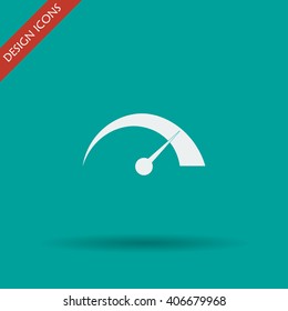 Vector speedometer icon Flat design style eps 10
