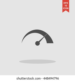 Vector speedometer icon Flat design style eps 10