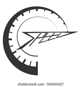 vector speedometer icons. Symbol isolated on white background