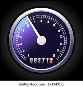 A vector speedometer illustration