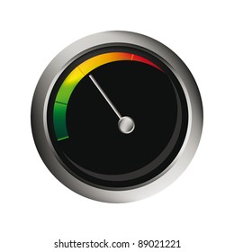 vector speedometer isolated over white background for you web design. Tachometer measure rpm.