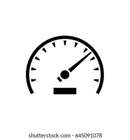 Vector speedometer, odometer icon. Gauge.