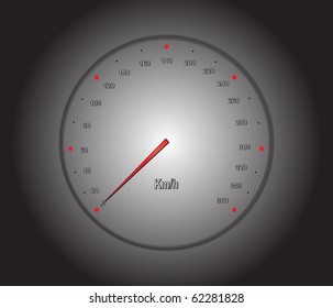 Vector speedometer symbol. Vector speedometer symbol in kilometers per hour.