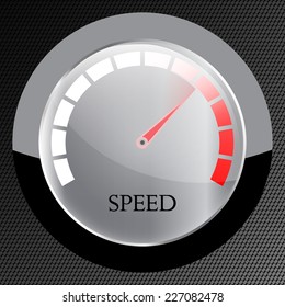 Vector speedometer web icon. Eps 10.