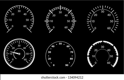 Vector Speedometers illustration