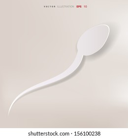 Vector spermatozoon, floating to ovule