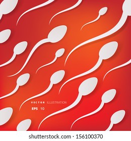 Vector spermatozoon, floating to ovule