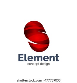 Vector sphere abstract logo template. Colorful unusual business icon