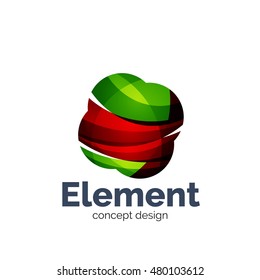 Abstrakte Vektorgrafik-Logo-Vorlage. Farbiges ungewöhnliches Business-Symbol