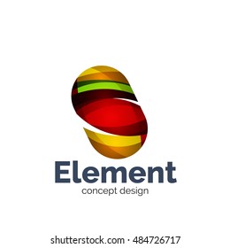 Vector sphere abstract logo template. Colorful unusual business icon