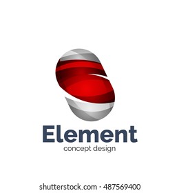 Vector sphere abstract logo template. Colorful unusual business icon