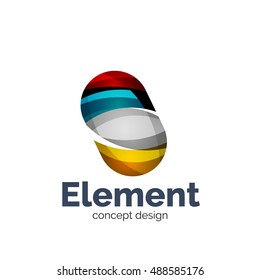 Vector sphere abstract logo template. Colorful unusual business icon