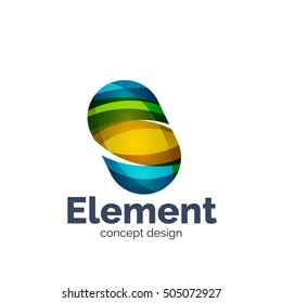 Vector sphere abstract logo template. Colorful unusual business icon