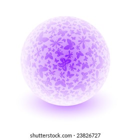 Vector sphere of butterflies