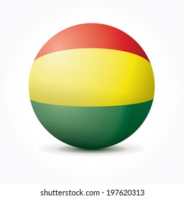 Vector sphere with flag of Bolivia.