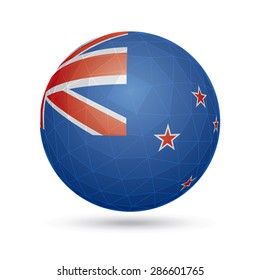 Vector sphere with flag of New Zealand.