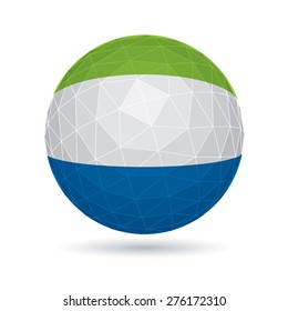 Vector sphere with flag of Sierra Leone.