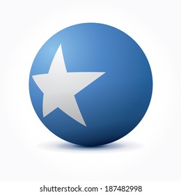 Vector sphere with flag of Somalia.