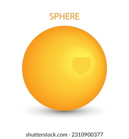 Vector sphere with gradients for for game, icon, package design, logo, mobile, ui, web, education. 3D ball on a white background. Spherical shape illustration