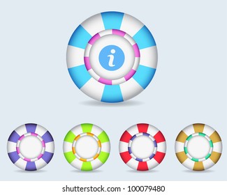Vector Sphere Info Icon/Button and multicolored