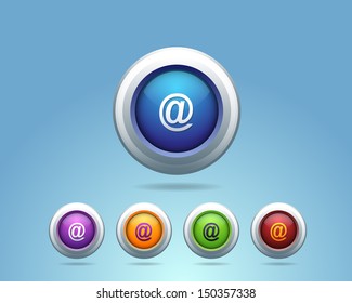 Vector Sphere Mail/Contact Icon/Button