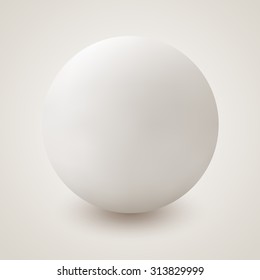 Vector sphere on white background with shadow