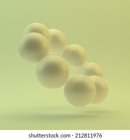 Vector spheres background. 3D vector illustration.