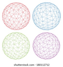 Vector spheres set.