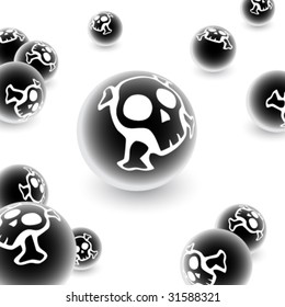 vector spheres with skulls