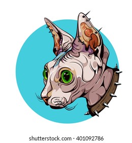 Vector Sphinx Cat Punk