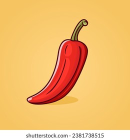 Vector of spicy red chili.