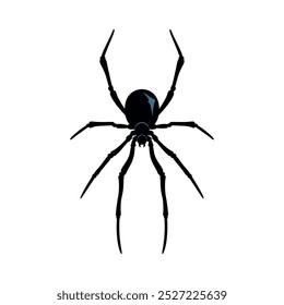 Vector Spider Cartoon Retro Style Illustration Isolated