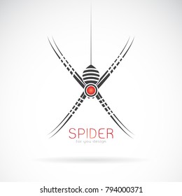 Vector of spider design on white background. Insect. Animal. Easy editable layered vector illustration.