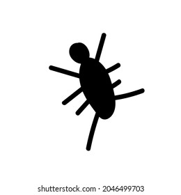 Vector spider for Halloween with black line on white background doodle style.Holiday,horror,scary illustration for all saints day hand drawn.Designs for invitations,social media,posters,packaging.