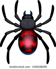 Vector spider isolated on white background