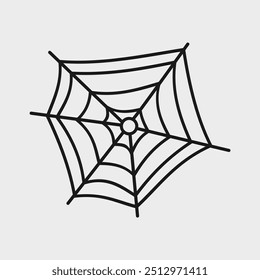 Vector spider web element. Adorable Halloween festival element for decoration, print.