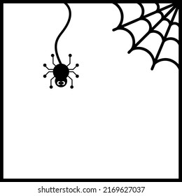 Marco de Halloween de araña vectora