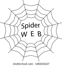 Vector spider web icon illustration design