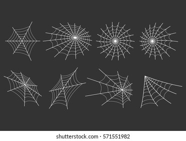 Vector Of Spider Webs