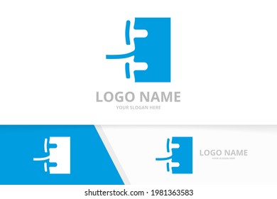 Vector spine logotype design template. Spinal diagnostic center logo.