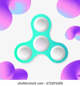 vector spinner. Flat design. Gradient. Simple shape with magma.