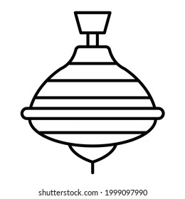 Diseño del icono de contorno superior giratorio del vector
