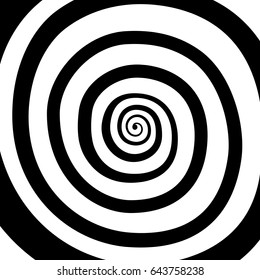 Vector spiral, background. Hypnotic, dynamic vortex Object on white background