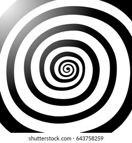 Vector spiral, background. Hypnotic, dynamic vortex Object on white background