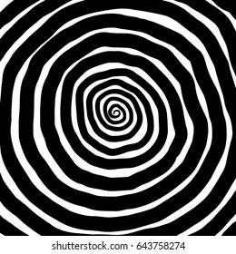 Vector spiral, background. Hypnotic, dynamic vortex Object on white background