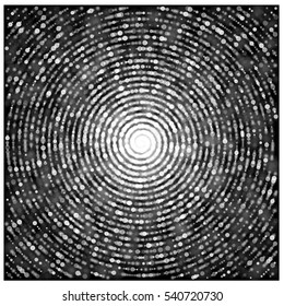 Vector spiral background  with sparkles.Glowing light glitter background. White spot lights background.