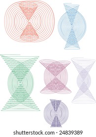 Vector. Spiral based object item's set