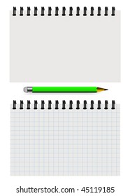 vector spiral blank notepad